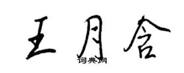 王正良王月含行書個性簽名怎么寫