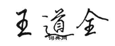 駱恆光王道全行書個性簽名怎么寫