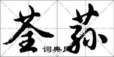 胡問遂荃蓀行書怎么寫