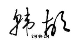 駱恆光韓胡草書個性簽名怎么寫