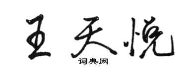 駱恆光王天悅行書個性簽名怎么寫