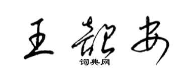 梁錦英王韶安草書個性簽名怎么寫