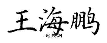 丁謙王海鵬楷書個性簽名怎么寫