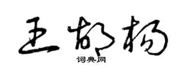 曾慶福王胡楊草書個性簽名怎么寫