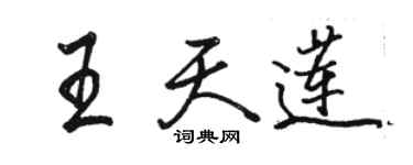 駱恆光王天蓮行書個性簽名怎么寫