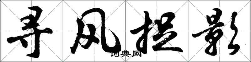 胡問遂尋風捉影行書怎么寫