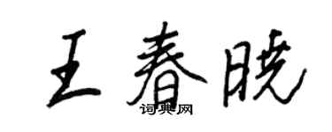 王正良王春曉行書個性簽名怎么寫