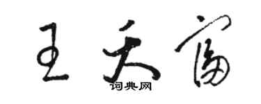 駱恆光王夭富草書個性簽名怎么寫