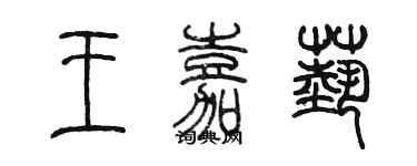 陳墨王嘉藝篆書個性簽名怎么寫