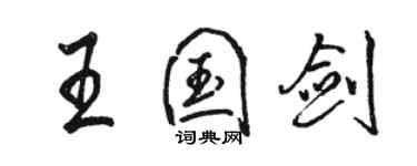 駱恆光王國劍行書個性簽名怎么寫