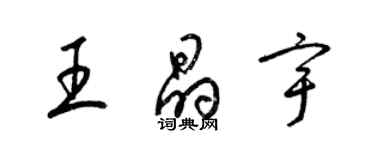 梁錦英王晶宇草書個性簽名怎么寫