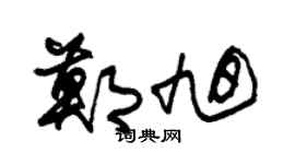朱錫榮鄭旭草書個性簽名怎么寫