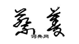 朱錫榮蔡菱草書個性簽名怎么寫