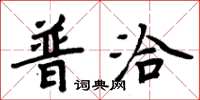 周炳元普洽楷書怎么寫