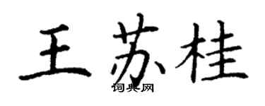 丁謙王蘇桂楷書個性簽名怎么寫