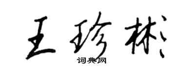 王正良王珍彬行書個性簽名怎么寫