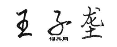駱恆光王子壟行書個性簽名怎么寫