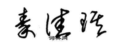 朱錫榮秦佳琪草書個性簽名怎么寫