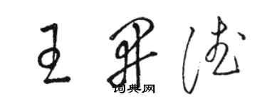 駱恆光王開德草書個性簽名怎么寫