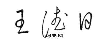 駱恆光王德日草書個性簽名怎么寫