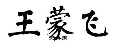 翁闓運王蒙飛楷書個性簽名怎么寫