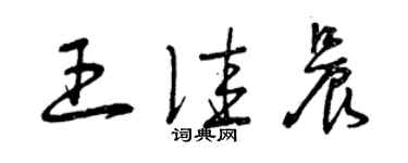 曾慶福王佳晨草書個性簽名怎么寫