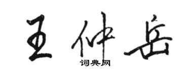 駱恆光王仲岳行書個性簽名怎么寫