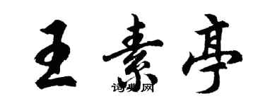 胡問遂王素亭行書個性簽名怎么寫