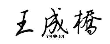 王正良王成橋行書個性簽名怎么寫