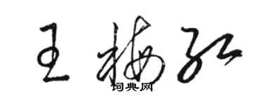 駱恆光王梅紅草書個性簽名怎么寫