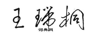 駱恆光王瑞桐草書個性簽名怎么寫