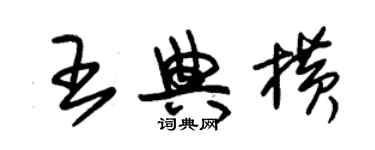 朱錫榮王典橫草書個性簽名怎么寫