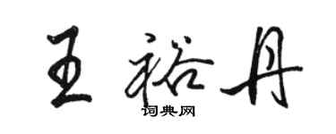 駱恆光王裕丹行書個性簽名怎么寫