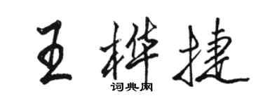 駱恆光王樺捷行書個性簽名怎么寫