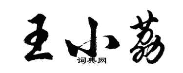 胡問遂王小荔行書個性簽名怎么寫