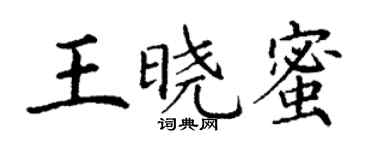丁謙王曉蜜楷書個性簽名怎么寫