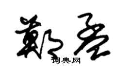 朱錫榮鄭孟草書個性簽名怎么寫