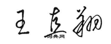 駱恆光王直翔草書個性簽名怎么寫