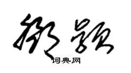 朱錫榮鄧穎草書個性簽名怎么寫