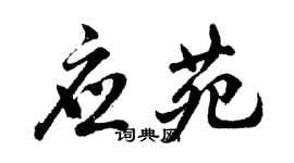 胡問遂應苑行書個性簽名怎么寫