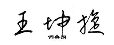 梁錦英王坤旋草書個性簽名怎么寫