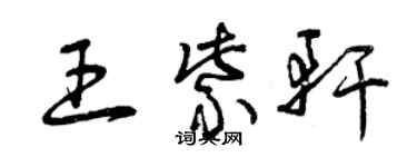 曾慶福王紫軒草書個性簽名怎么寫