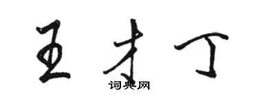 駱恆光王才丁行書個性簽名怎么寫
