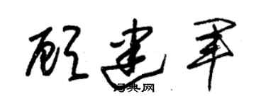 朱錫榮顧建軍草書個性簽名怎么寫