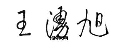 駱恆光王涌旭草書個性簽名怎么寫