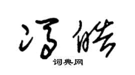 朱錫榮馮皓草書個性簽名怎么寫