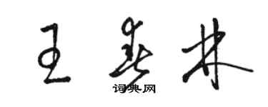 駱恆光王春林草書個性簽名怎么寫