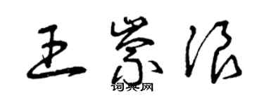 曾慶福王崇浪草書個性簽名怎么寫