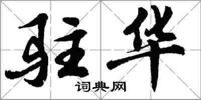 胡問遂駐華行書怎么寫