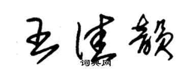 朱錫榮王佳韻草書個性簽名怎么寫